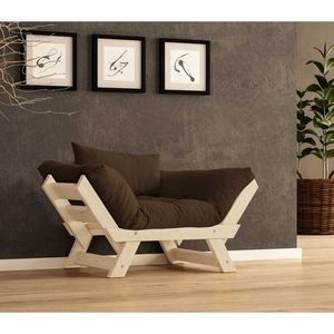 Fotoliu de gradina, Hanah Home, CPT8144-140, Natural / Maro imagine
