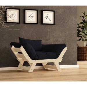 Fotoliu de gradina, Hanah Home, CPT8149-140, Natural/Negru imagine