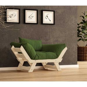 Fotoliu de gradina, Hanah Home, CPT8150-140, Natural/Verde imagine