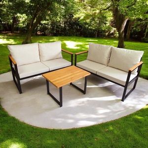Set mobilier de gradina, Hanah Home, CPT5550-130, Bej imagine