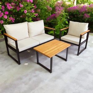 Set mobilier de gradina, Hanah Home, CPT5549-130, Bej imagine