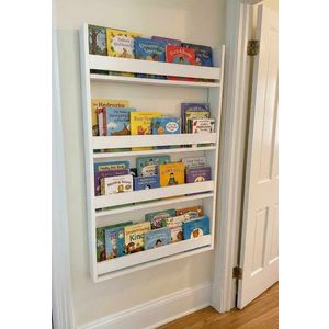 Corp biblioteca, Hanah Home, Artmtknrsylbry, 75x120x10 cm, Alb imagine