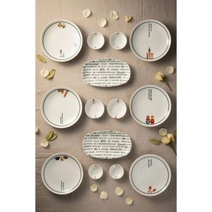 Set de mic dejun, Hermia, 126MBM1406, Bol: 13 x 13 x 4 cm (2 bucăți), Alb/Negru imagine