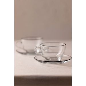 Set pentru ceai, Hermia, 127RKL1217, Farfurie: 9, 1 x 9, 1 x 6, 4 cm (2 bucăți), Negru imagine