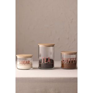 Set recipiente cu capac, Hermia, 127RKL1406, Borcan mediu: 10 x 10 x 10 cm / 600 ml (1 bucată), Transparent imagine