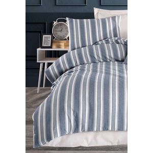 Lenjerie de pat pentru o persoana, L'essentiel Maison, Soft Line, Albastru navy imagine