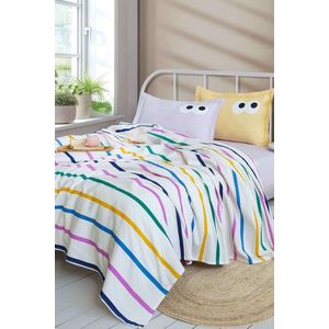 Set cuvertura pique dubla, L'essentiel Maison, Funny, Galben / Liliac imagine
