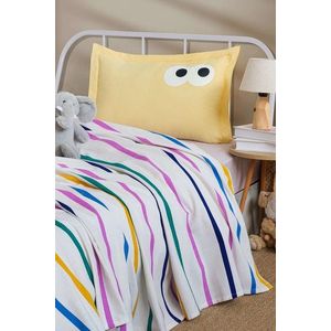 Set cuvertura pique Single, L'essentiel Maison, Funny, Galben imagine