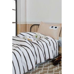 Lenjerie de pat pentru o persoana 2 piese, L'essentiel Maison, Funny, Maro imagine