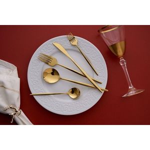 Set tacamuri, Hermia, 196RWE1809, Furculiță de masă: (6 bucăți), Auriu imagine