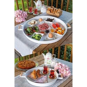 Set de tavi, Hermia, 289ALV1105, Dimensiune: 51 x 51 x 3 cm (1 bucată), Alb imagine