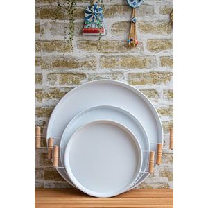 Set de tavi, Hermia, 289ALV1109, Dimensiune: 37 x 37 cm x 2 cm (1 bucată), Alb imagine