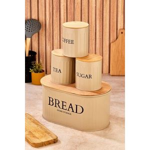 Set recipiente depozitare, Hermia, 289ALV1119, Dimensiune: 10 x 11 x 10 cm (3 bucăți), Maro imagine