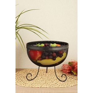 Coș cu fructe, Hermia, 330SBL1122, Adâncimea interioară a coșului: 14 cm, Negru imagine