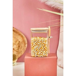 Set recipiente cu capac, Hermia, 337GLZ1140, Capac din bambus (1 bucată), Transparent imagine