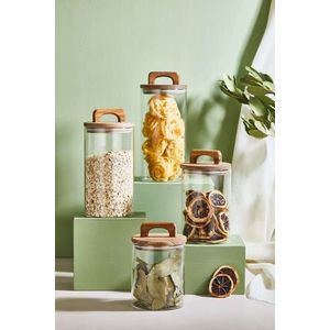 Set recipiente cu capac, Hermia, 337GLZ1143, Dimensiune: 12 x 10 cm (1 bucată), Transparent imagine