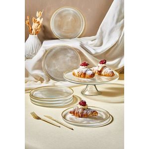 Set farfurii pentru desert, Hermia, 337GLZ1167, Suport: 28 cm (1 bucată), Transparent imagine