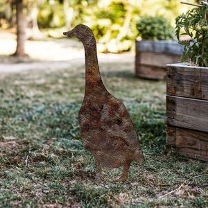 Obiect decorativ de grădină, Goose -A 04, 65x26 cm, Multicolor imagine