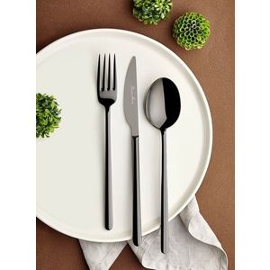 Set tacamuri, Hermia, 645DRM1226, Lingură de masă: 21, 3 cm (6 bucăți), Negru imagine