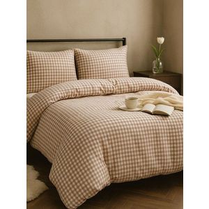 Lenjerie de pat pentru o persoana 2 piese, L'essentiel Maison, Petibor, Bej imagine