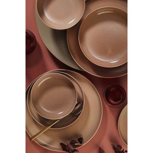 Serviciu de masa, Hermia, 710KTP3607, Farfurie: 20 x 20 x 5 cm (4 bucăți), Multicolor imagine