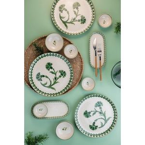 Set de mic dejun, Hermia, 710KTP3702, Bol Joker: 10 cm (2 bucăți), Crem / Verde imagine