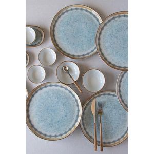 Set de mic dejun, Hermia, 719KTP9889, Bol Joker: 10 cm (2 bucăți), Alb / Albastru / Cămilă imagine