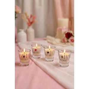 Set de lumanari, Retro Love, Roșu / Albastru / Verde / Negru imagine