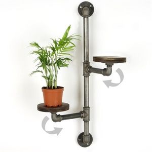 Suport pentru ghivece, BORURAF262, 60x47x15 cm, Argintiu imagine