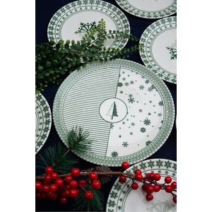 Set farfurii pentru desert, Hermia, 858CMR1501, Farfurie desert: 20 x 20 x 2 cm (6 bucăți), Multicolor imagine