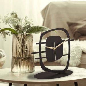 Ceas de masa, Macerie, 21x23 cm, Negru imagine