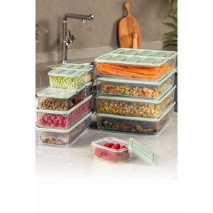 Set recipiente depozitare, Hermia, 964FRM5724, Dimensiune: 23 x 15 x 7 cm / 1750 ml (2 bucăți), Verde menta imagine