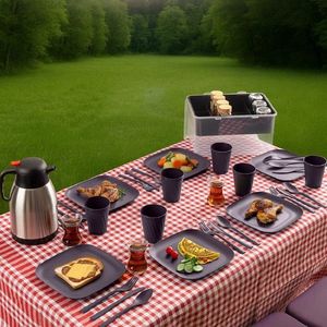 Set de picnic, Hermia, 964FRM6101, Dimensiune furculiță: 18, 5 cm (6 bucăți), Mov imagine