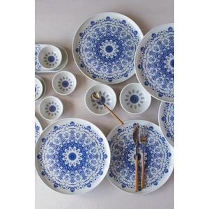 Set de mic dejun, Hermia, 719KTP9890, Bol Joker: 10 cm (2 bucăți), Alb/Albastru imagine