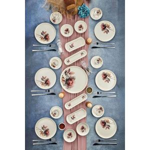 Set de mic dejun, Hermia, 759NRE1110, Farfurie de servire: 20 x 20 cm (6 bucăți), Multicolor imagine