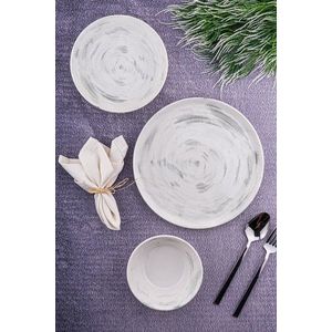 Serviciu de masa, Hermia, 824MXL1108, Farfurie: 20 x 20 x 5 cm (4 bucăți), Multicolor imagine