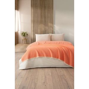 Set cuvertura pique dubla, L'essentiel Maison, Diamonds, Portocaliu imagine