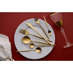 Set tacamuri, Hermia, 196RWE1805, Furculiță de masă: (6 bucăți), Auriu imagine