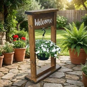 Ghiveci decorativ de grădină, Huhu657, 55x100 cm, Stejar de Aur imagine