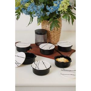 Set recipiente depozitare, Hermia, 275KRM2301, Antibacterian, Alb/Negru imagine