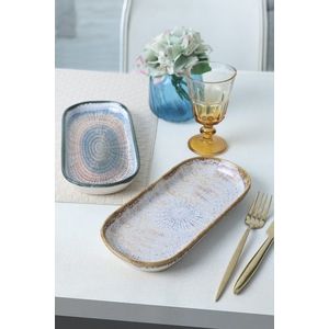 Set platouri servire, Hermia, 275KRM2437, Antibacterian, Albastru / Nurcă / Alb imagine