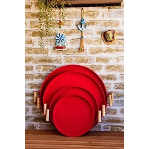 Set de tavi, Hermia, 289ALV1113, Dimensiune: 37 x 37 x 2 cm (1 bucată), Rosu imagine