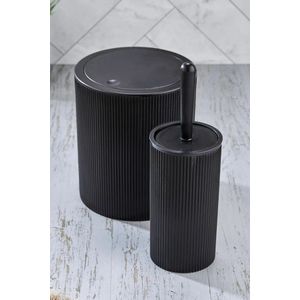 Set de baie, L'essentiel Maison, PZR-062, Negru imagine