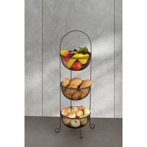 Coș cu fructe, Hermia, 330SBL1123, Înălțimea dintre rafturi: 25 cm, Negru imagine