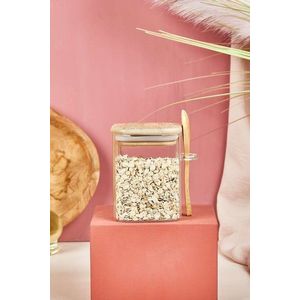 Set recipiente cu capac, Hermia, 337GLZ1139, Capac din bambus (1 bucată), Transparent imagine