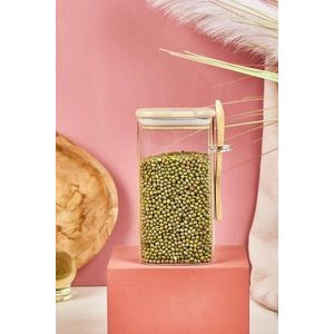 Set recipiente cu capac, Hermia, 337GLZ1141, Capac din bambus (1 bucată), Transparent imagine