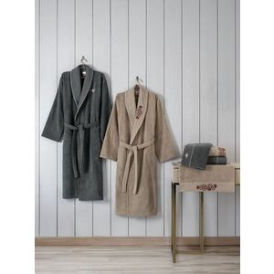 Set de baie Family, L'essentiel Maison, Yamka, Antracit / Bej imagine