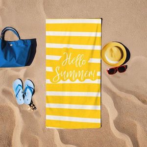 Prosop de plaja, L'essentiel Maison, BT20215059, 75x150 cm, Galben imagine