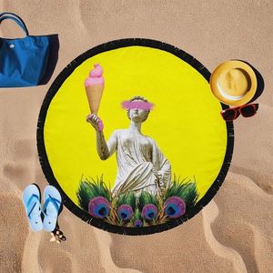 Prosop de plaja, L'essentiel Maison, BTR20217011, 150x150 cm, Multicolor imagine