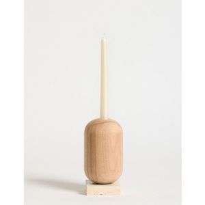 Suport lumanare, Vasio Small, 9x17.5x9 cm, Bej imagine